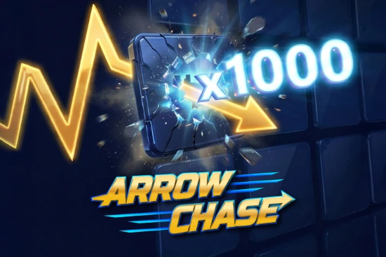 Arrow Chase game — hero banner with multiplier grid